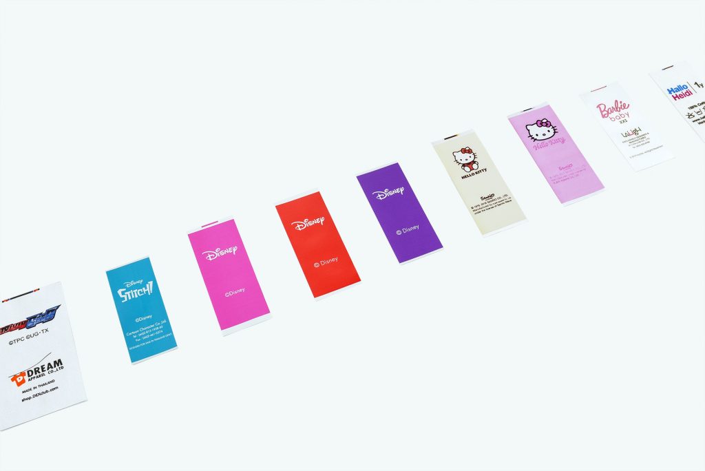 Printed Children Clothes Label, Collar label, shirt logo label, ป้ายพิมพ์เสื้อผ้าเด็ก ป้ายติดคอเสื้อ ป้ายตราเสื้อ
