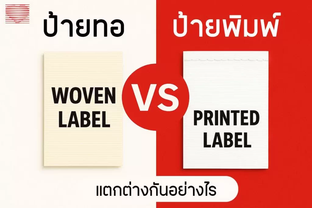 ป้ายทอ vs ป้ายพิมพ์ แตกต่างกันอย่างไร เหมาะสำหรับสินค้าประเภทไหน